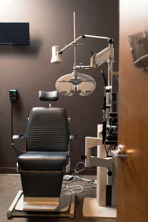 eye exam room at Leet EyeCare
